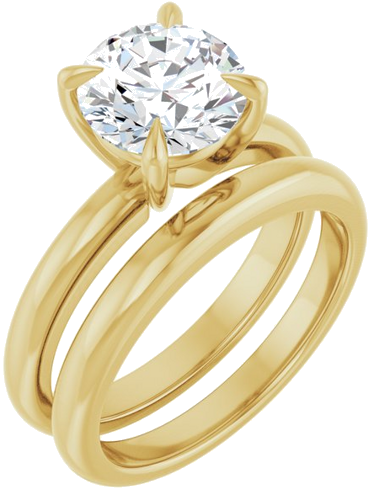 Sužadėtuvių Žiedas „Claw-Prong Solitaire“ 14k yellow gold Round 8.2mm (6)