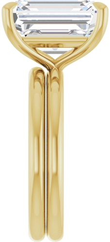 Sužadėtuvių Žiedas „Claw-Prong Solitaire“ 14k yellow gold Emerald 12mm x 10mm (9)