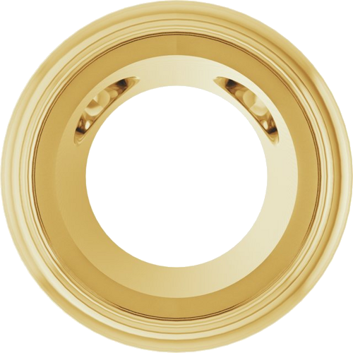 Pakabukas „Bezel-Set Solitaire“ 14k yellow gold Round 8mm (1)