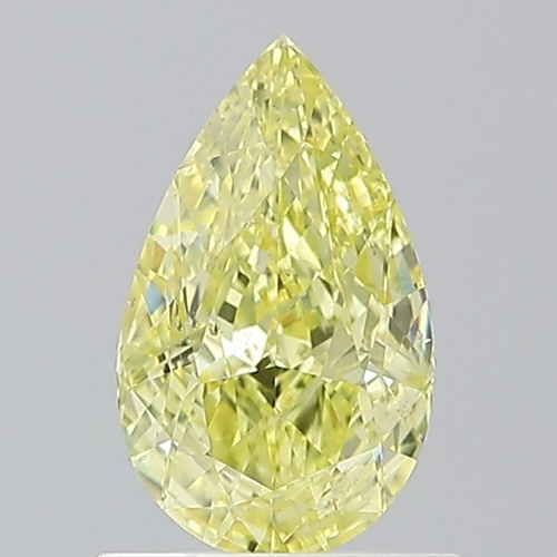 1.01 carat Fancy Intense Yellow-SI1 Natūralus Pear Deimantas (1)