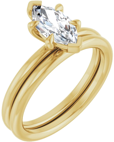 Sužadėtuvių Žiedas „Claw-Prong Solitaire“ 14k yellow gold Marquise 9.5mm x 5mm (6)