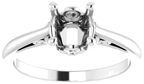 Sužadėtuvių Žiedas „Solitaire“ 585 Baltojo Aukso Round 6.5mm (3)