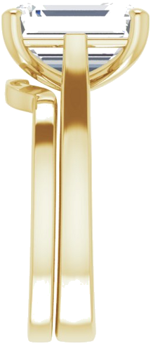 14K Yellow 11x9 mm Emerald Engagement Ring Mounting (9)