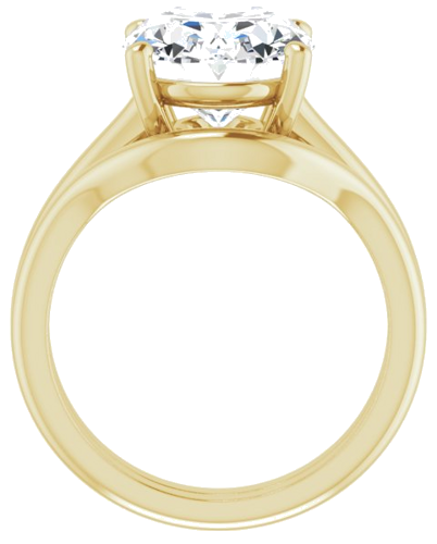 Sužadėtuvių Žiedas „V-End Prong“ 10k yellow gold Oval 12mm x 10mm (7)