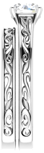 Sterling Silver  6 mm Round Solitaire Engagement Ring Mounting (9)