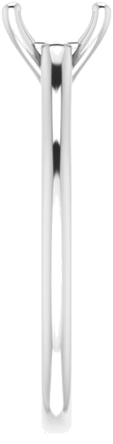 14K White 7 mm Round Solitaire Engagement Ring Mounting (4)