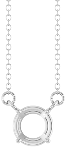 Pakabukas „Solitaire“ 14k white gold Round 6mm (1)