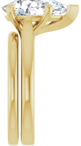Sužadėtuvių Žiedas 14k yellow gold Pear 13mm x 8mm (9)