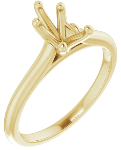 14K Yellow 8x5 mm Pear Solitaire Engagement Ring Mounting (1)