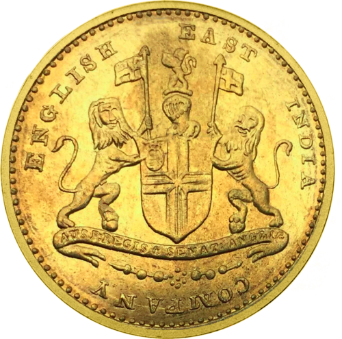 1 Мухр (Рупия) 1819 Индия Британский Радж золотая монета (1)