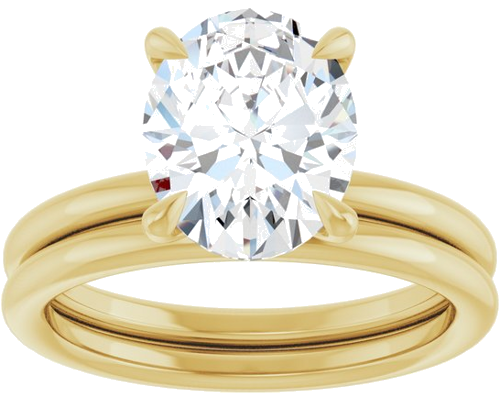 Sužadėtuvių Žiedas „Claw-Prong Solitaire“ 14k yellow gold Oval 10mm x 8mm (8)