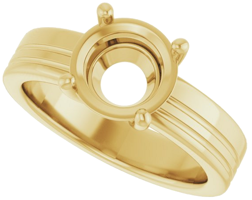 Sužadėtuvių Žiedas „Solitaire“ 14k yellow gold Round 8.2mm (5)