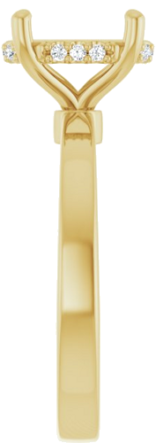 Sužadėtuvių Žiedas „Hidden Halo-Style“ 14k yellow gold Oval 10mm x 8mm (4)