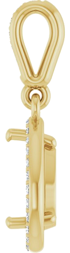 Pakabukas „Accented Halo-Style“ 14k yellow gold Pear 8mm x 6mm (3)