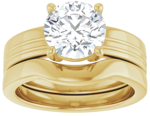 Sužadėtuvių Žiedas „Solitaire“ 14k yellow gold Round 8.2mm (8)