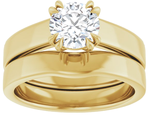 Sužadėtuvių Žiedas „Solitaire“ 417 Geltonojo Aukso Round 6.5mm (8)