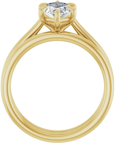 Sužadėtuvių Žiedas „Claw-Pong“ 14k yellow gold Marquise 12mm x 6mm (7)