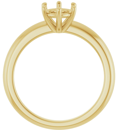 Sužadėtuvių Žiedas 14k yellow gold Oval 8mm x 6mm (2)