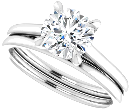 Sužadėtuvių Žiedas „Solitaire“ 950 Platinos Round 7mm (10)