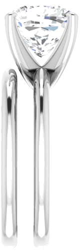 14K White  9 mm Cushion Solitaire Engagement Ring Mounting (9)