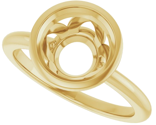 Sužadėtuvių Žiedas „Bezel-Set“ 14k yellow gold Round 8.8mm (5)