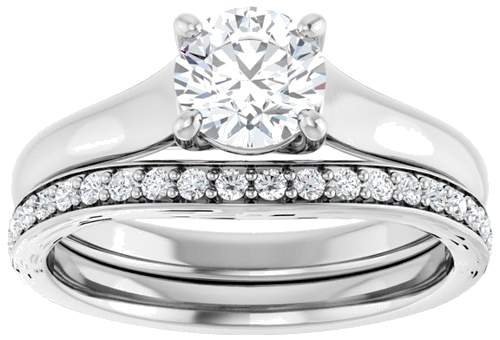 14K White 5.8 mm Round Solitaire Engagement Ring Mounting (8)