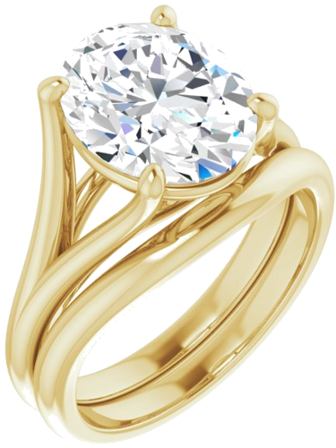 Sužadėtuvių Žiedas „Solitaire“ 14k yellow gold Oval 11mm x 9mm (6)