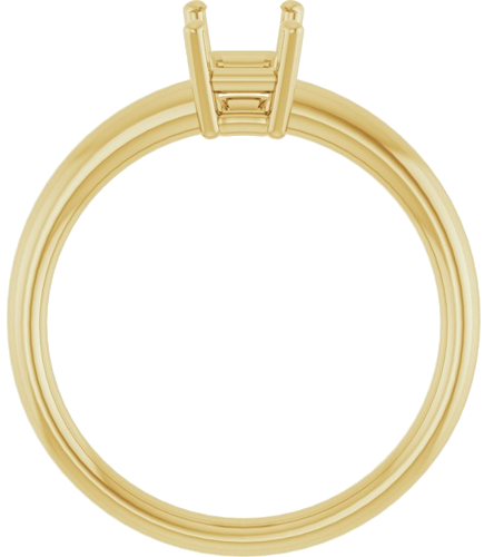 Sužadėtuvių Žiedas „Solitaire“ 14k yellow gold Emerald 7mm x 5mm (2)