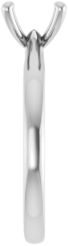 14K White 7.4 mm Round Solitaire Engagement Ring Mounting (4)