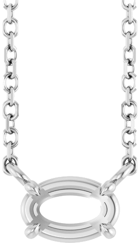 Pakabukas „Solitaire“ 925 Sidabro Oval 6mm x 4mm (1)