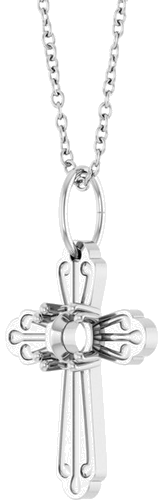 Pakabukas „Accented Cross“ 14k white gold Round 4.2mm (2)