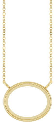 Pakabukas „Bezel-Set Cabochon“ 14k yellow gold Oval 10mm x 8mm (1)