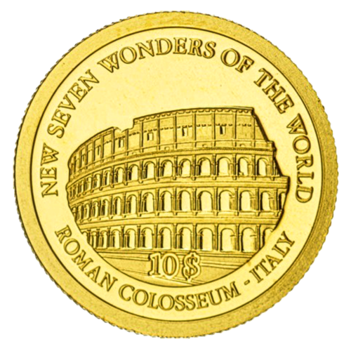 1/25 oz Colosseum (Wonders of the World) 2007 Solomon Islands 10 dollar Gold Coin (1)