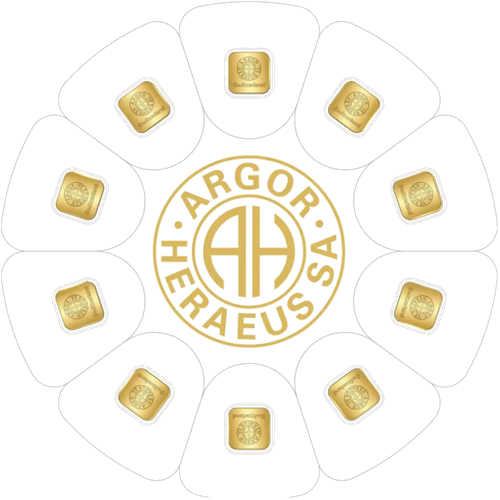 10 x 1 г Multidisc (Золотые семена) Инвестиционные золотые слитки Argor-Heraeus (1)