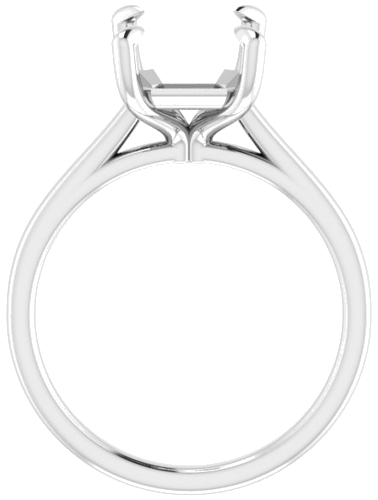 Sužadėtuvių Žiedas „Solitaire“ 585 Baltojo Aukso Emerald 10mm x 8mm (2)