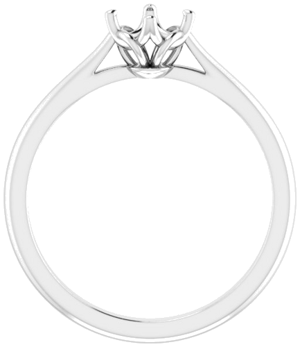 14K White 5.2 mm Round Solitaire Engagement Ring Mounting (2)