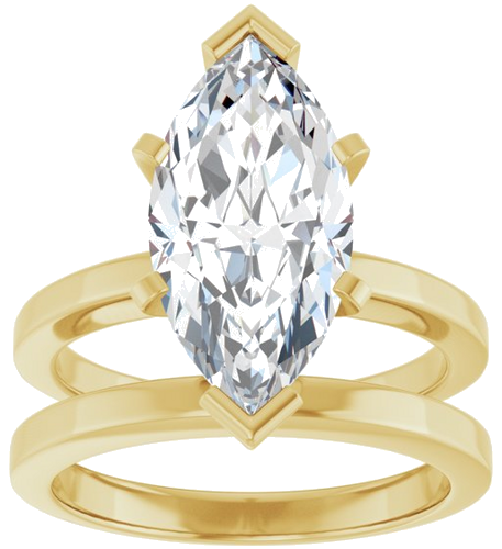 Sužadėtuvių Žiedas 14k yellow gold Marquise 16mm x 8mm (8)