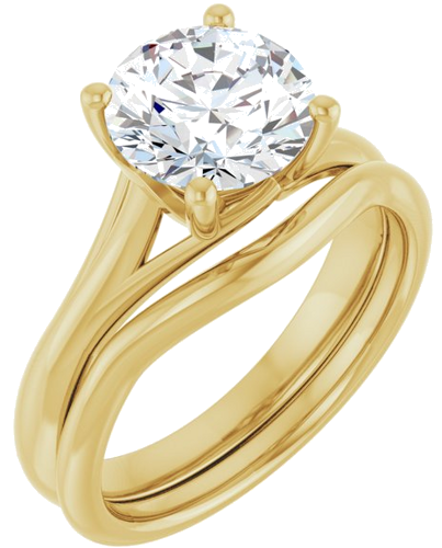 Sužadėtuvių Žiedas „Solitaire“ 14k yellow gold Round 8.2mm (6)