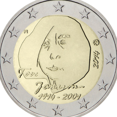 2014 Suomija Tove Jansson 2 eurų moneta (2)