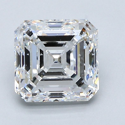2.5 carat D-SI1 Natūralus Asscher Deimantas (1)