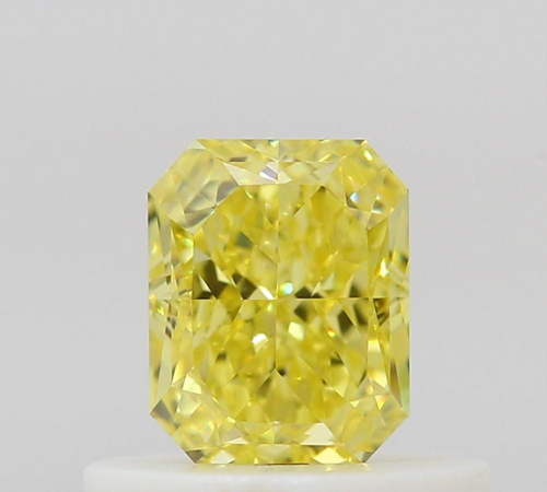 0.5 carat Fancy Intense Yellow-VVS1 Natūralus Radiant Deimantas (1)