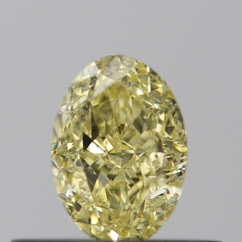 0.48 carat Fancy Intense  Yellow-SI2 Natūralus Oval Deimantas (1)