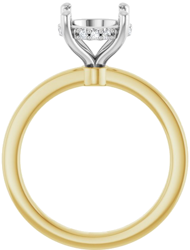 Sužadėtuvių Žiedas „Hidden Halo-Style“ 14k yellow/white gold Round 8.8mm (2)
