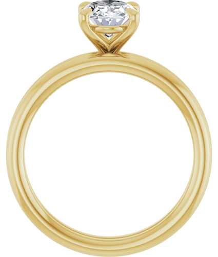 Sužadėtuvių Žiedas „Claw-Prong Solitaire“ 14k yellow gold Oval 8mm x 6mm (7)