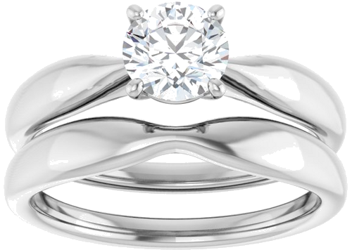 14K White  5.8 mm Round Solitaire Engagement Ring Mounting (8)