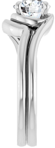 14K White 6.5 mm Round Engagement Ring Mounting (9)