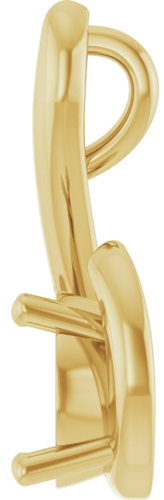 Pakabukas „Freeform“ 14k yellow gold Round 8mm (3)