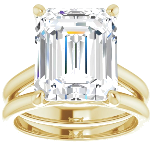 Sužadėtuvių Žiedas „Solitaire“ 14k yellow gold Emerald 12mm x 10mm (8)