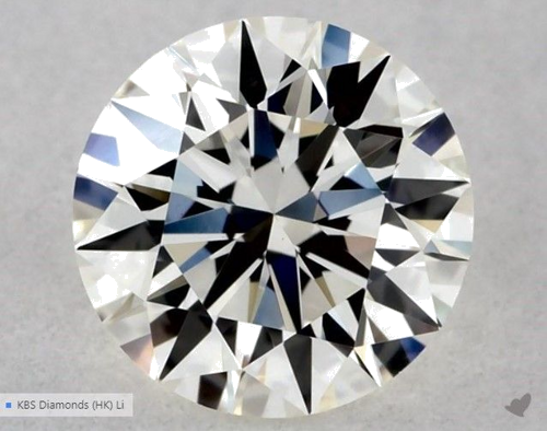0.54 carat K-VVS2 Excellent cut Natūralus Round Deimantas (1)