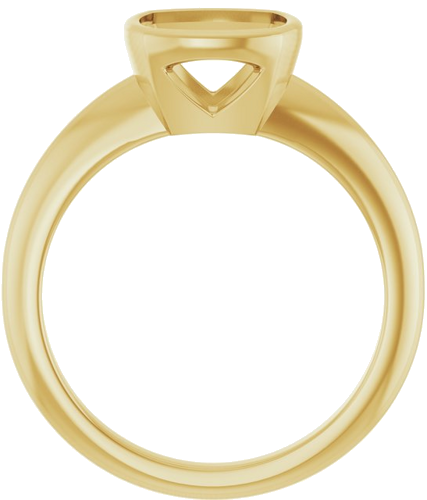 Sužadėtuvių Žiedas „Bezel-Set Solitaire“ 14k yellow gold Cushion 7.5mm (2)